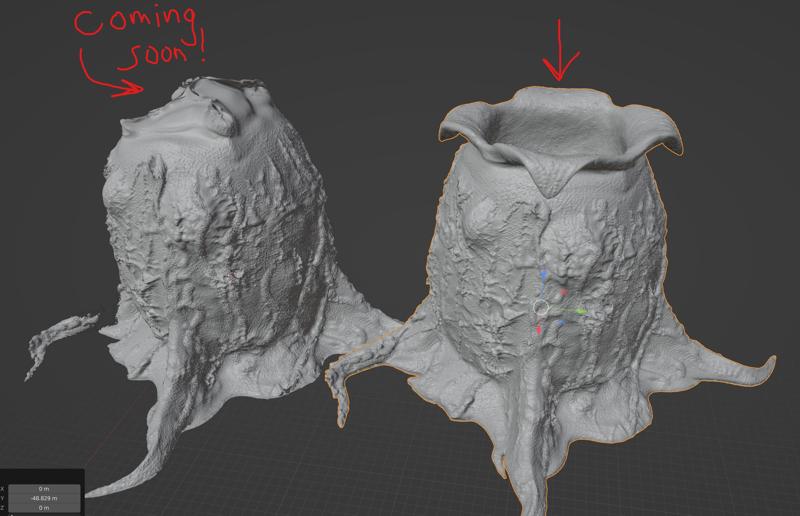 Alien xenomorph facehugger egg fully merged