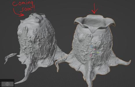 Alien xenomorph facehugger egg fully merged