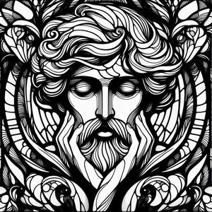 Wall art: His face (two colours)