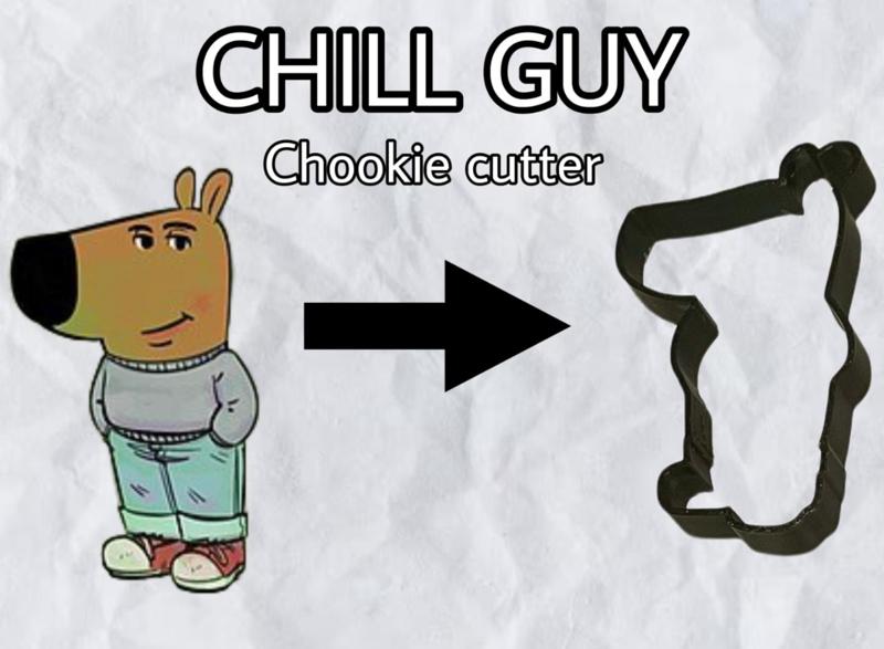 Chill Guy Cookie Cutter - Relaxed Cookie Design