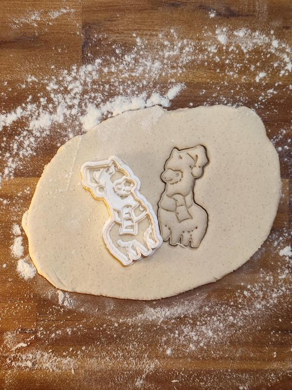 Christmas Alpaca cookie cutter