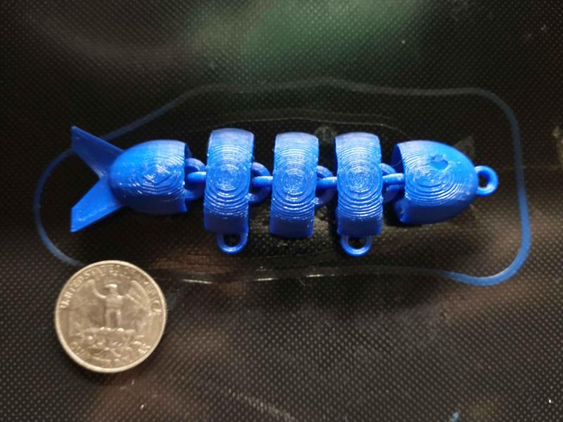 Articulated double hook fishing lure