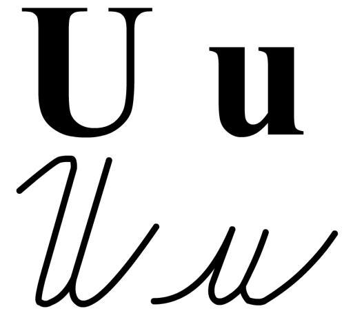 Simple letter Uu