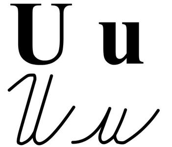 Simple letter Uu