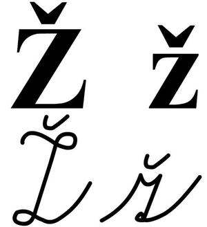 Simple letter Žž