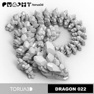 Articulated Dragon 022 - Print in place - No supports - STL
