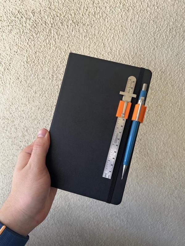 Moleskine Notebook Pen and Ruler Clip