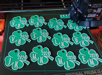 Clover leaf keychain