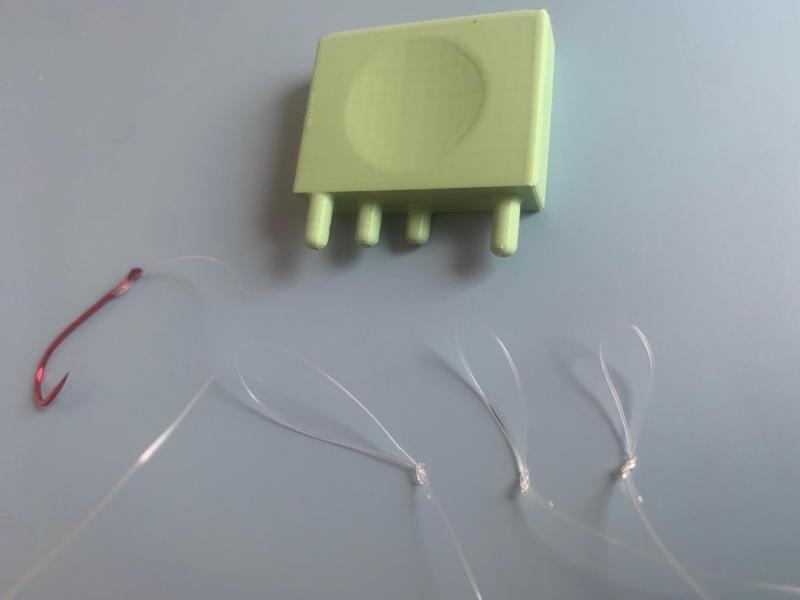 Schlaufenlehre loop knot loop slack fishing leader loop Vorfachlehre