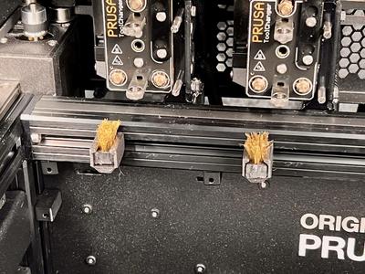 Prusa XL nozzle brush scripper for 8.5mm x 11.4mm wide brushes