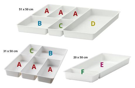 IKEA STÖDJA drawer organizer models