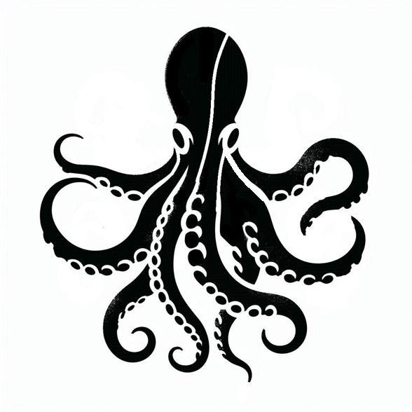 Stencil: Octopus (version 2)