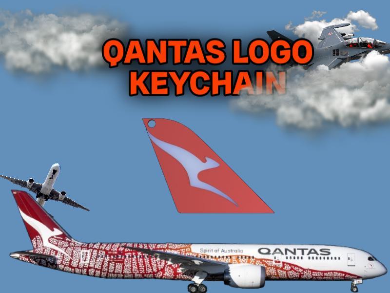 Qantas Tailfin Keychain With AMS