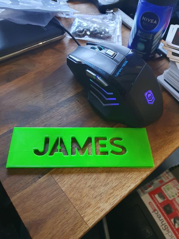 Simple name Stencil: James