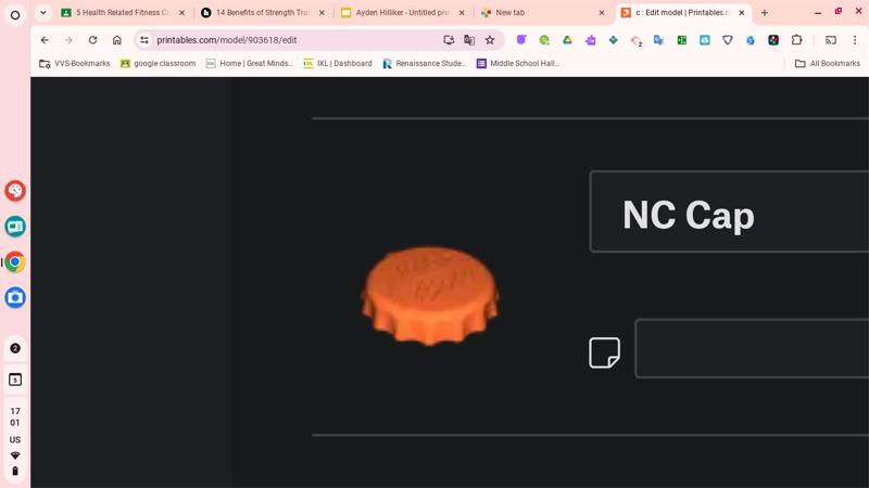 Nuka cola cap keychain