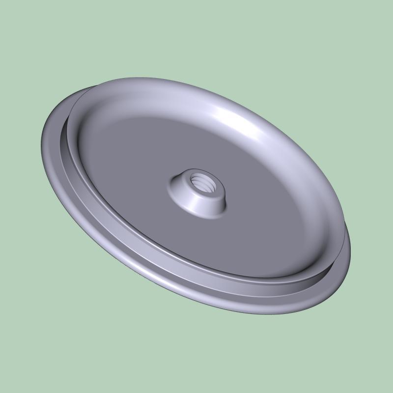 PTFE tube passthrough top plug - for M6 threaded pneumatic connectors