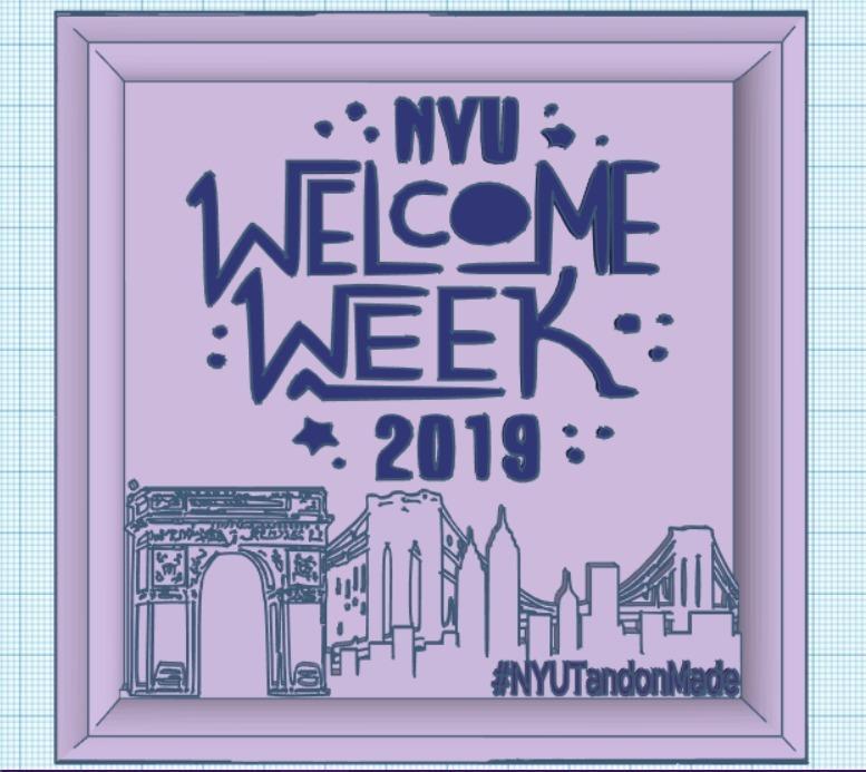 NYU Welcome Week Skyline Frame