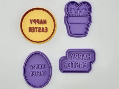 Happy Easter Cookie Cutter Playdoh Stamp