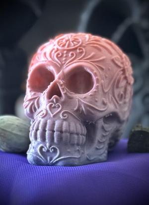Floral Detail Halloween Skull