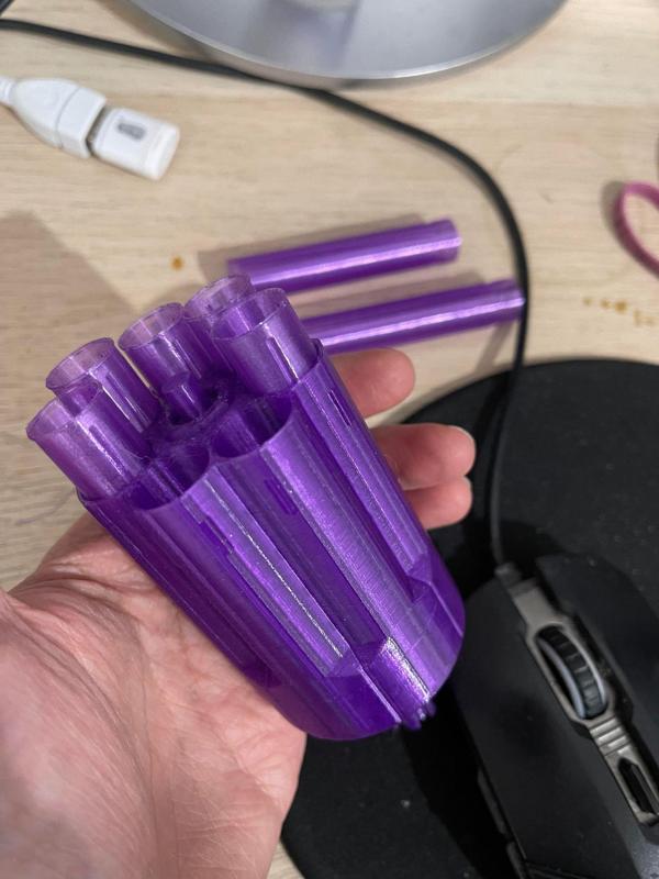 Hammershot 7 round cylinder with spiralised PCAR barrels