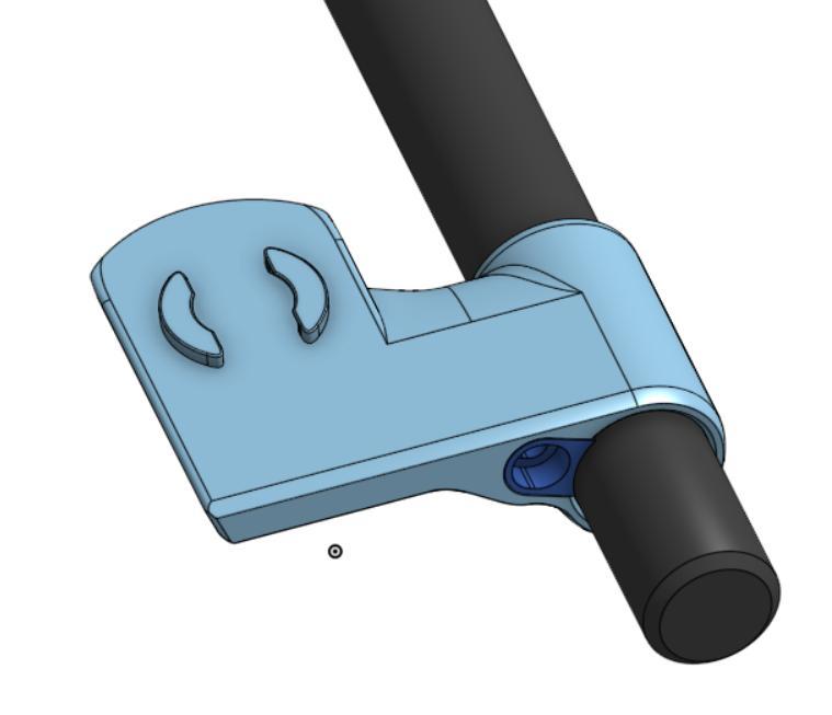 Aerodynamic, one-sided SPconnect phone mount with integrated light/GoPro mount for aero/triathlon/TT cockpits