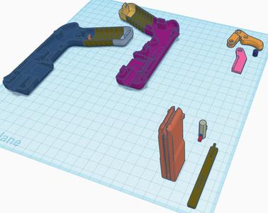 Almost fully 3d printed working airsoft pistol