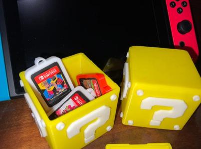 Box Holder mario Question Mark Block Cube