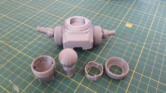 All-way ball-joint for articulated 1/60 scale  Battletech mechs.