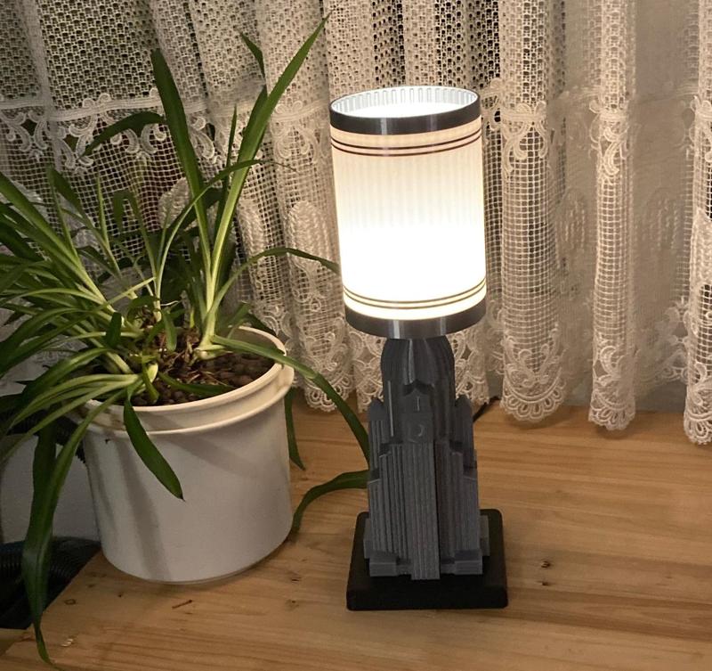 Lamp #40 - Art Deco Cityscape