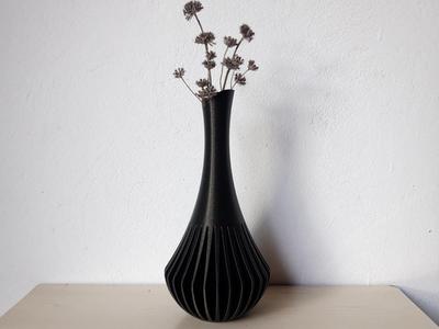 Ribbed vase