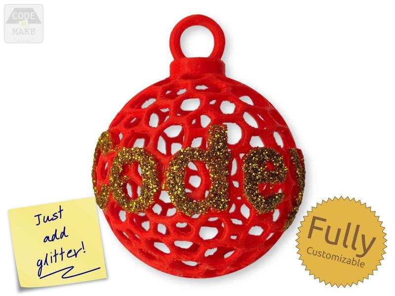 Personalised Voronoi Sphere Christmas Bauble Decoration