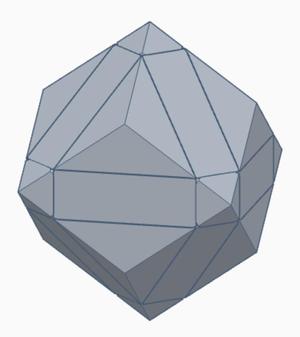 Fully 3D Printed Corner Turning Rhombic Dodecahedron