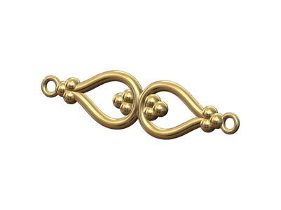 Mirrored bead crown vintage pendant charm 3D print model