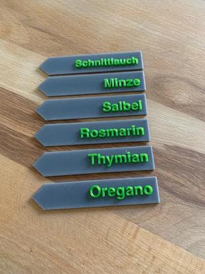 Schilder für Kräutergarten