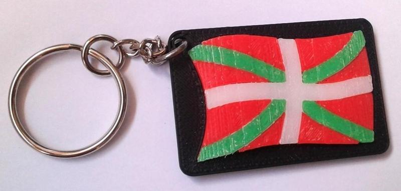 ikurriña bask flag keyring drapeau basque porte clé