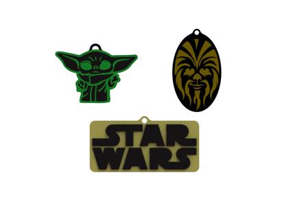 PACK 3 STAR WARS KEY RINGS - YODA - CHEWBACA