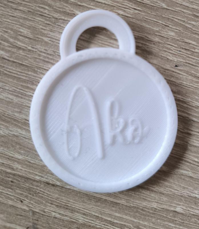 Halsband-Marke für Vierbeiner mit Wellen