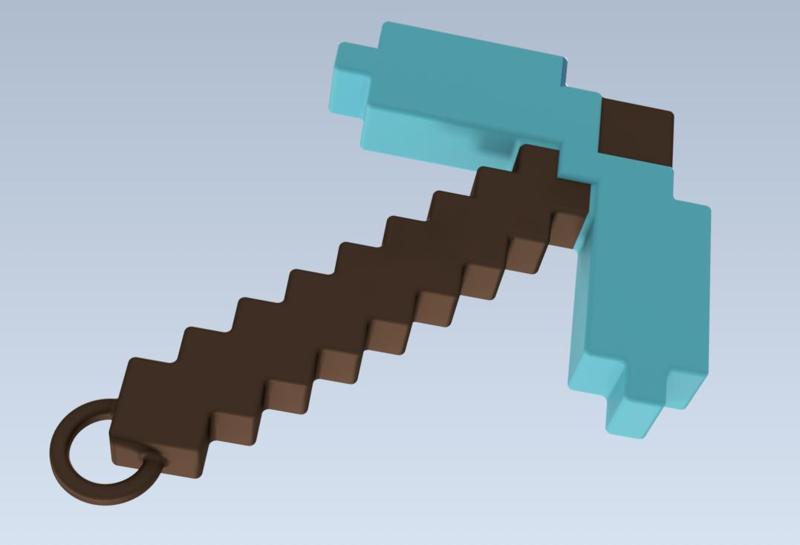 Diamond Pickaxe from minecraft keychain