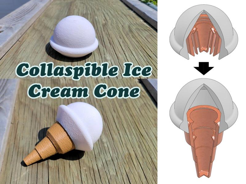 Collapsible Ice Cream Cone