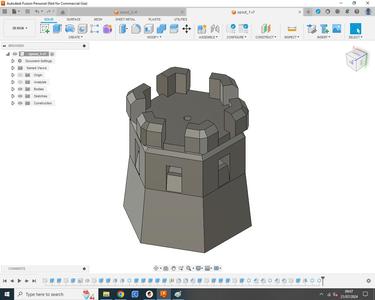 Tower fountain spouts