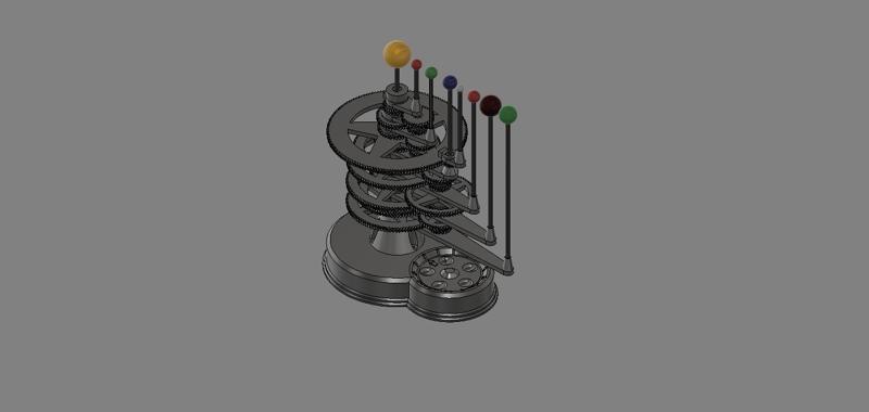 Mechanical Planetarium -Remix STEP files