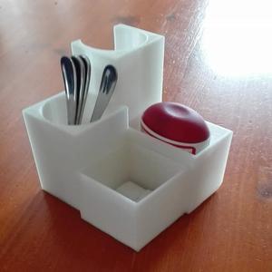 Sugar, Milk cup, spoon and sweetener holder