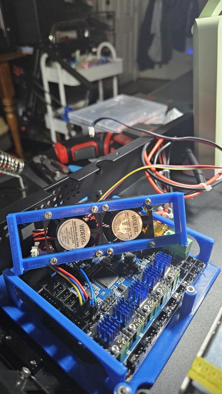 Dual 40mm Fan Mount for Anycubic adapter mount for SKR 1.4 in i3 Mega S