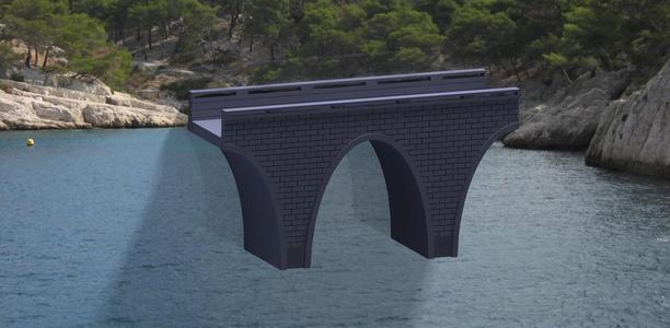 Modular train bridge