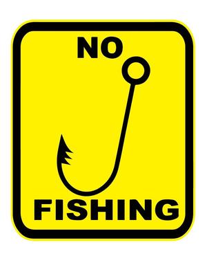 NO FISHING signs