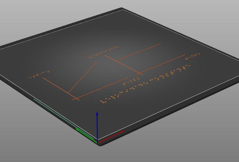 Tactile image: constant speed and acceleration curves plotted