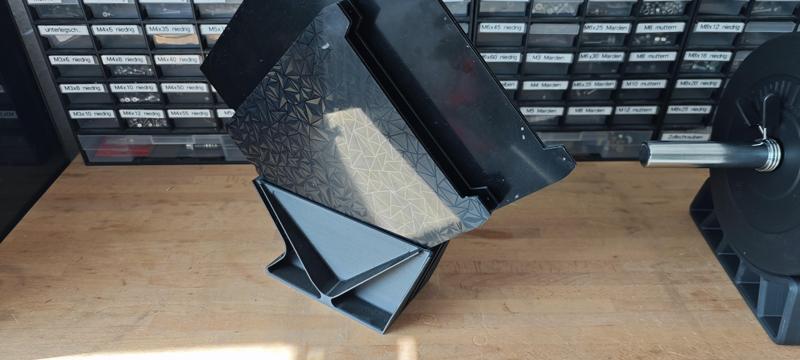 Universal design building plate holder with 5 compartments for max. 15 printing plates