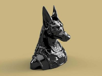 Anubis Bust Flower Pot