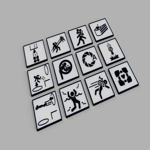Portal Warning Sign Coasters