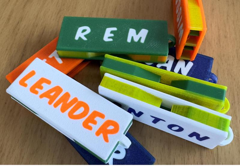 multicolor whistle with personalized label